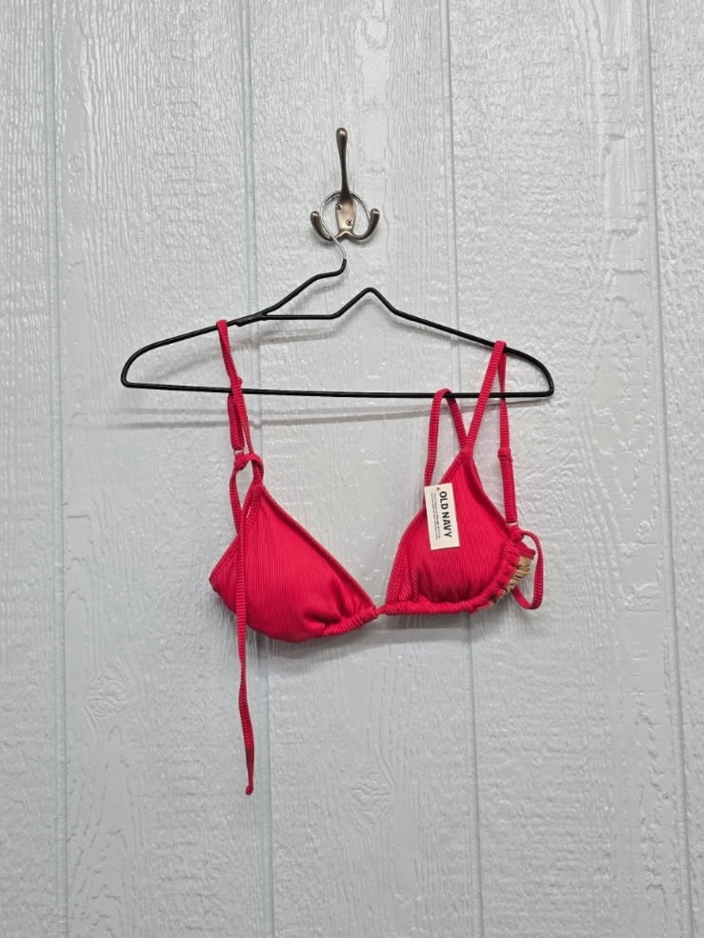 New Small Old Navy Ribbed Triangle Bikini Top - Pink